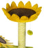 Prevue Pet Products Kitty Power Paws Sunflower Playground 2-Level Furniture Cat Scratching Post - L:19.2 X W:19.2 X H:36.6 Inches