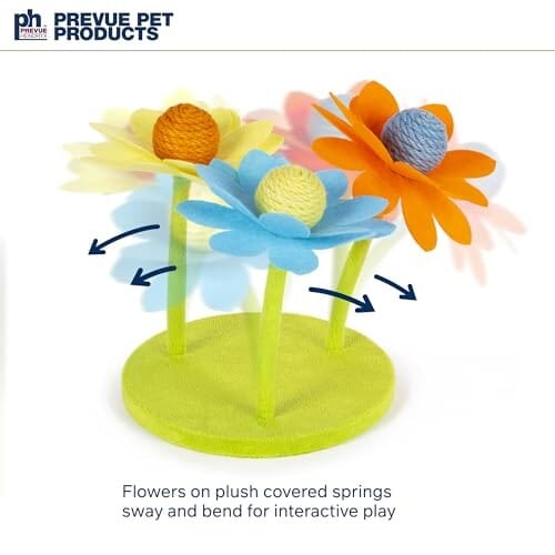 Prevue Pet Products Play N' Sway Bendable Flowers Jute Cat Furniture and Toy
