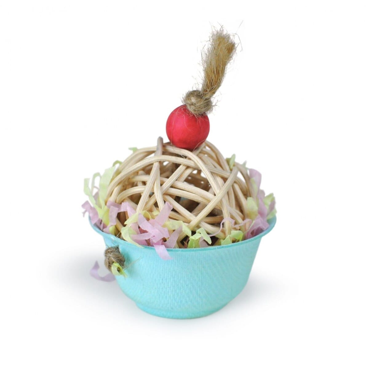 Prevue Pet Products Playfuls Sugarcane Cupcake Chew and Shred Small Animal Toy Default Title