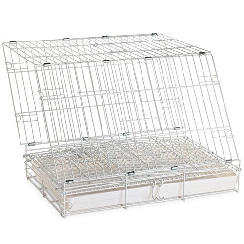 Prevue Pet Products Stainless Steel Travel Bird Cage with Perch and 2 Cups - White - L:20 X W:12.5 X H:15.5 Inches