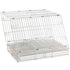 Prevue Pet Products Stainless Steel Travel Bird Cage with Perch and 2 Cups - White - L:20 X W:12.5 X H:15.5 Inches