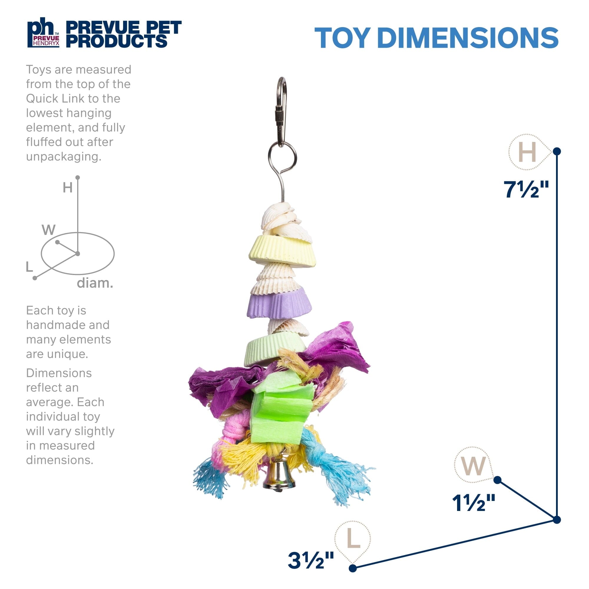 Prevue Pet Products Tropical Teasers Cookies and Knots Engage and Forage Hanging Bird Toy