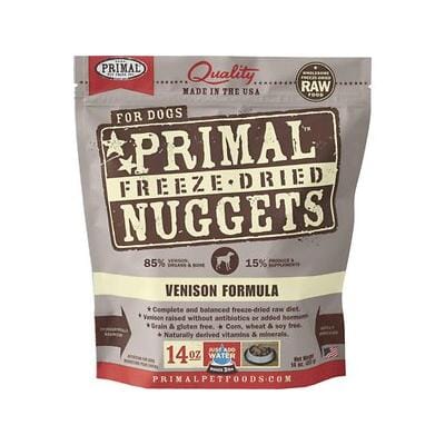 Primal Freeze-Dried Dog Food Nuggets Venison - 14 Oz