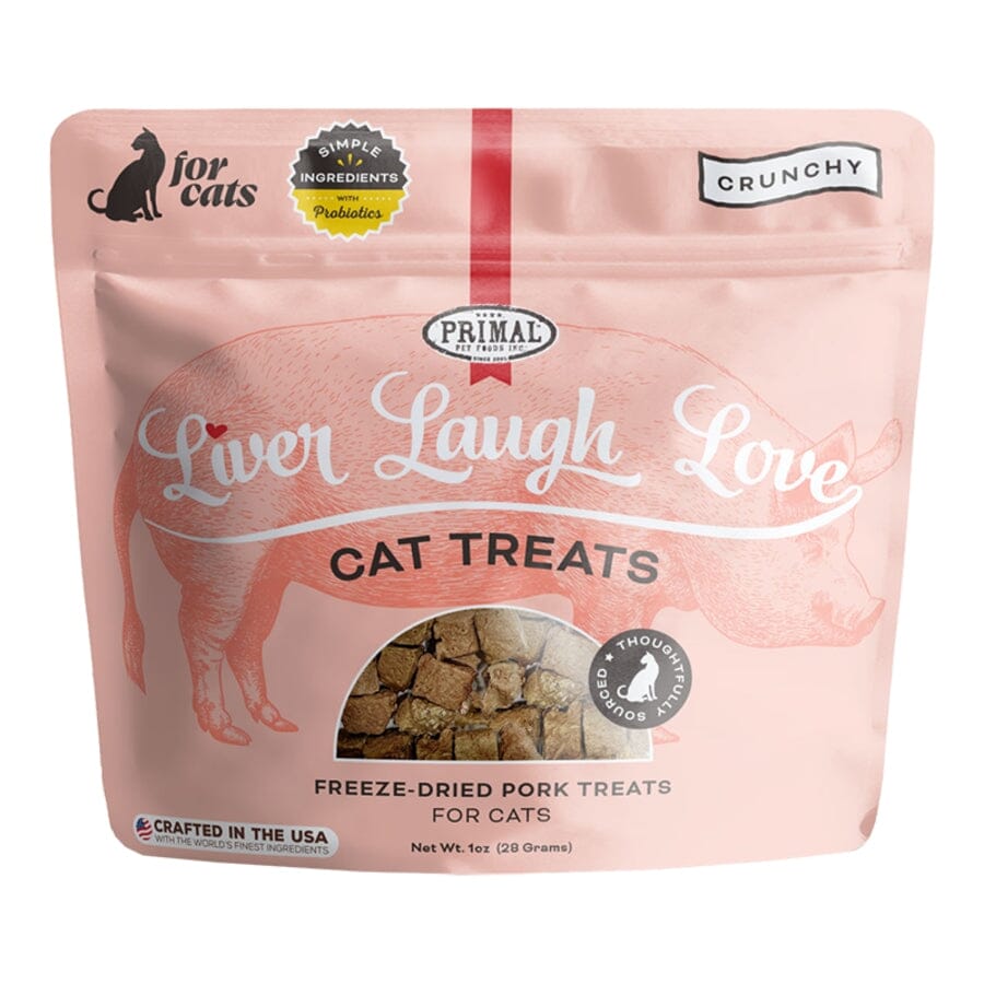 Primal Liver Laugh Love Pork Flavored Freeze-Dried Cat Treats - 1.5 Oz