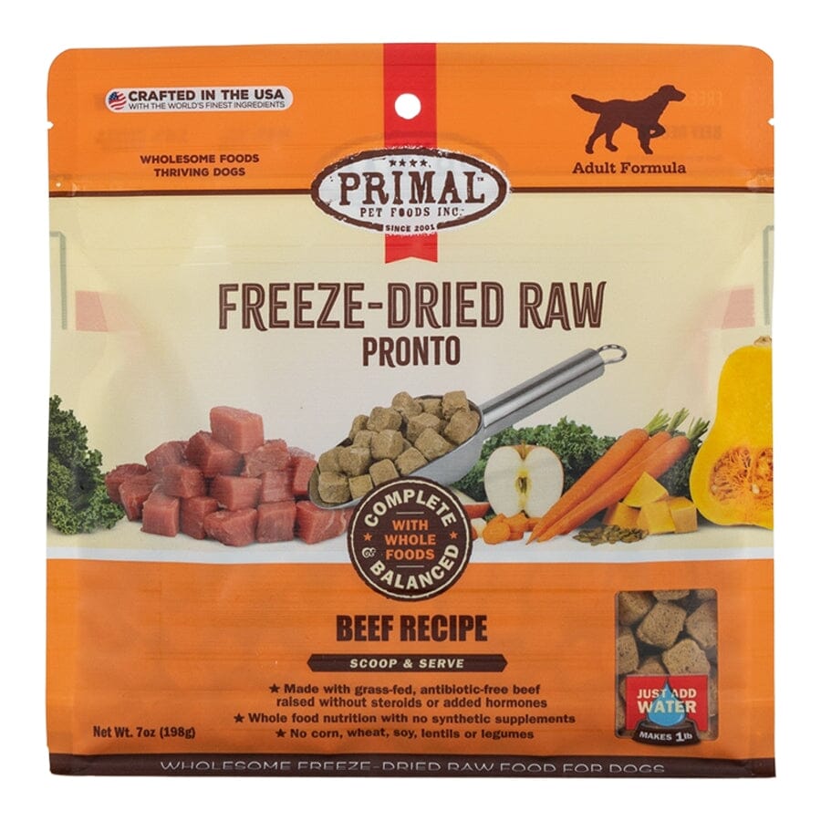 Primal Pronto Wholesome Beef Recipe Adult Formula Freeze-Dried Raw Dog Food