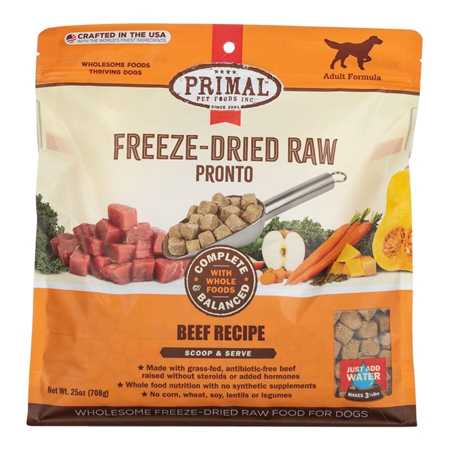 Primal Pronto Wholesome Beef Recipe Adult Formula Freeze-Dried Raw Dog Food