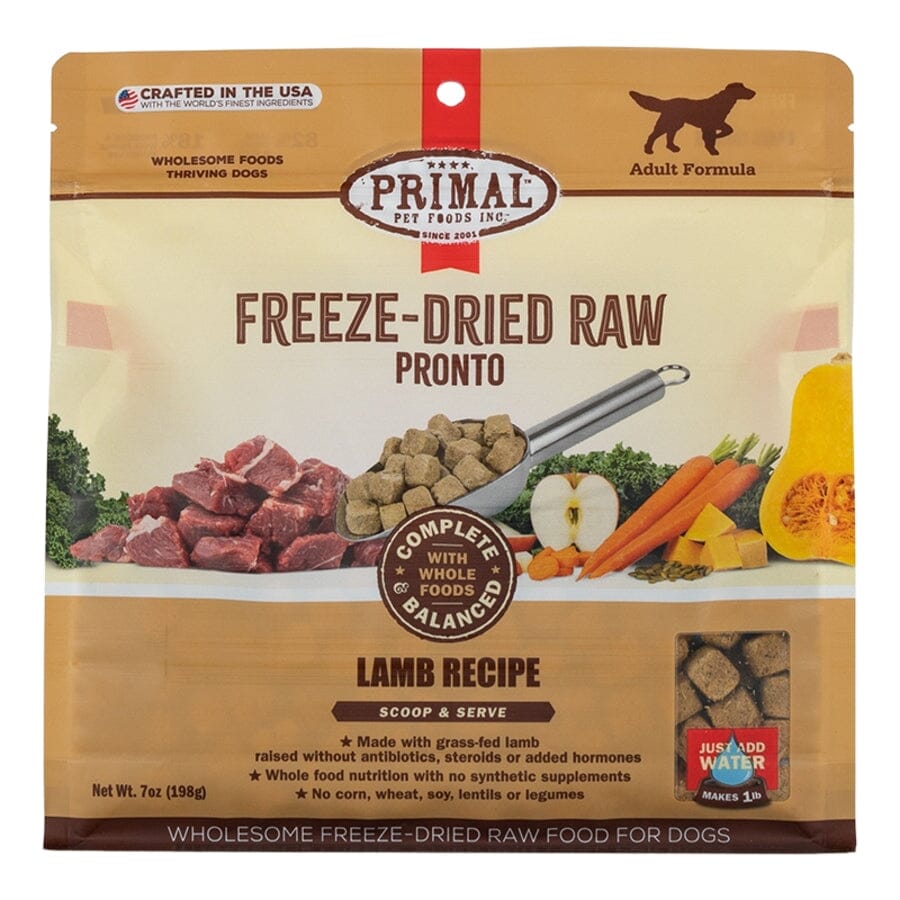 Primal Pronto Wholesome Lamb Recipe Adult Formula Freeze-Dried Raw Dog Food