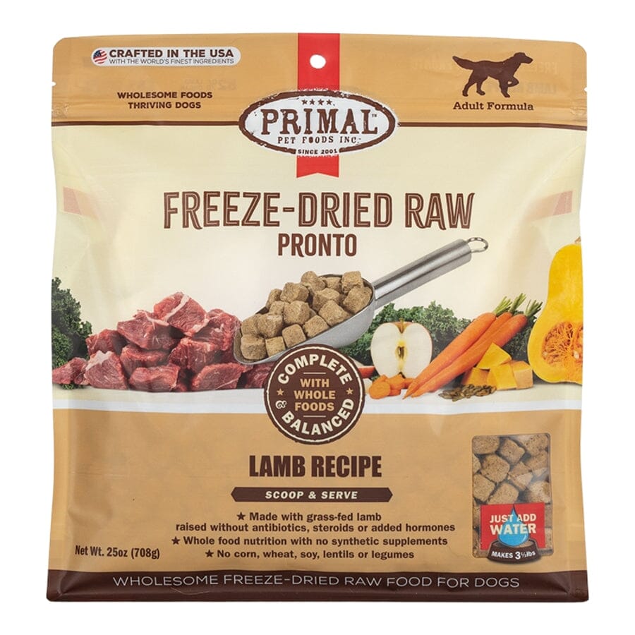 Primal Pronto Wholesome Lamb Recipe Adult Formula Freeze-Dried Raw Dog Food