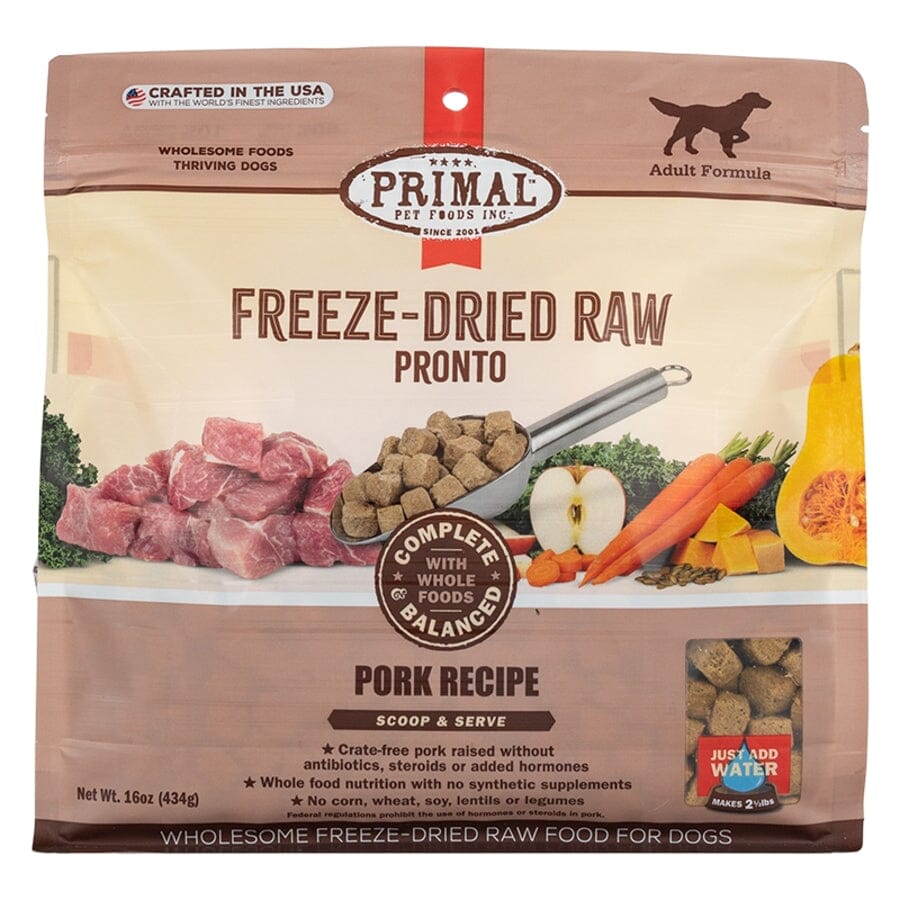 Primal Pronto Wholesome Pork Recipe Adult Formula Freeze-Dried Raw Dog Food