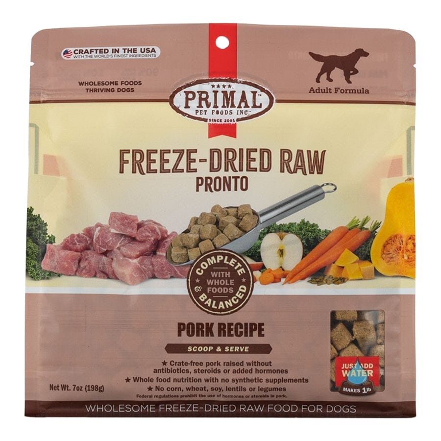 Primal Pronto Wholesome Pork Recipe Adult Formula Freeze-Dried Raw Dog Food
