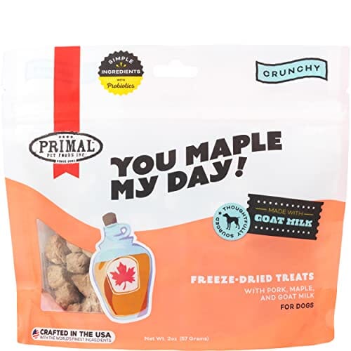 Primal YOU MAPLE MY DAY Pork Maple with Goat Milk Freeze-Dried Dog Treats - 2 Oz