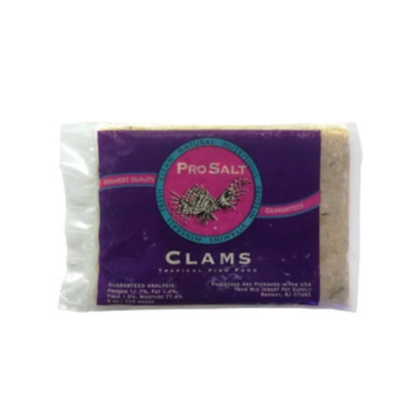 Pro Salt Clams Frozen Fish Food - 4 Oz