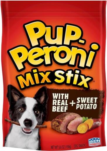 Pup-Peroni Mix Stix Beef and Sweet Potato Soft and Chewy Dog Treats - 5.6 Oz - Case of 8  