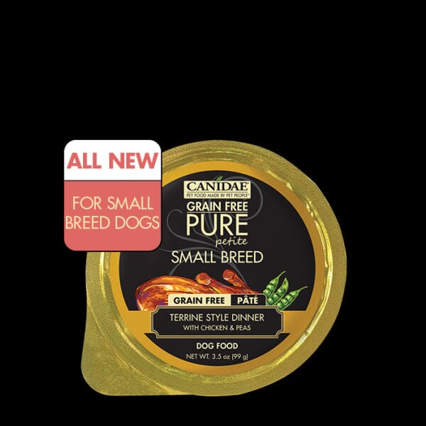 Pure Petite Small Breed Pate Grain-Free Dog Food - Chicken and Peas - 3.5 Oz - Case of 12