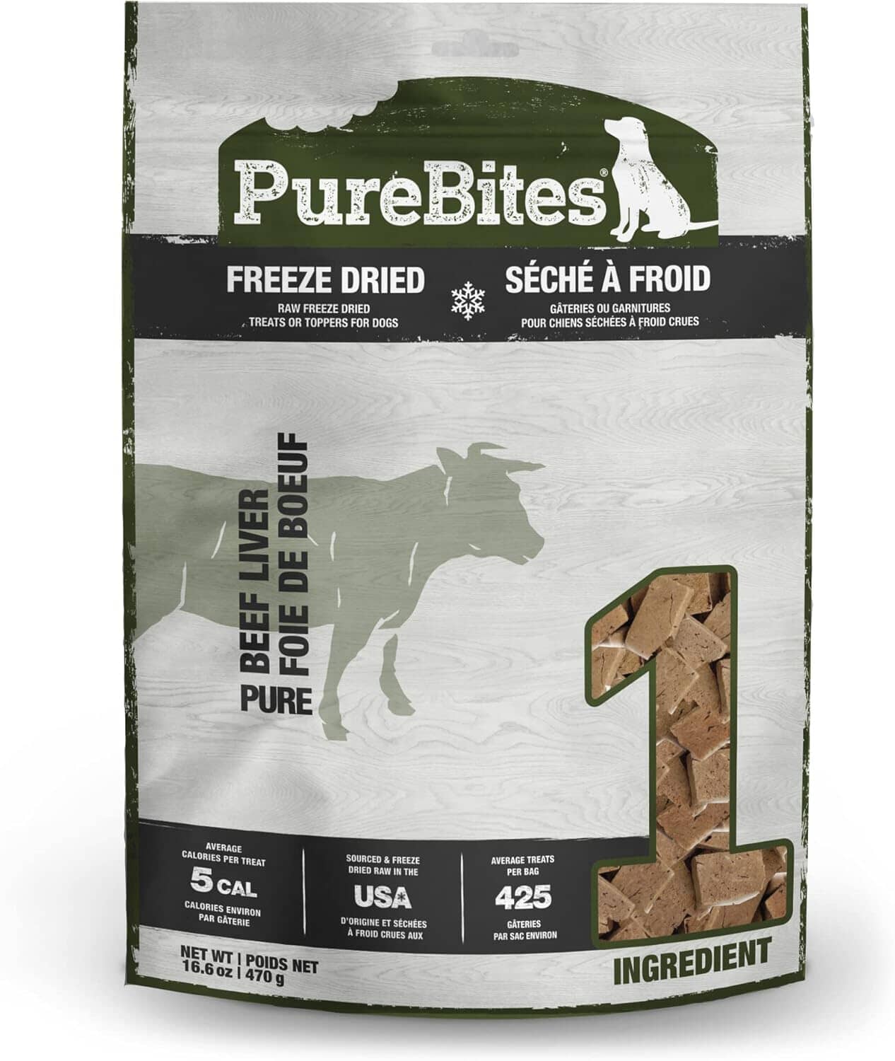 Purebites Beef Liver Freeze-Dried Dog Treats - 16.5 oz Bag