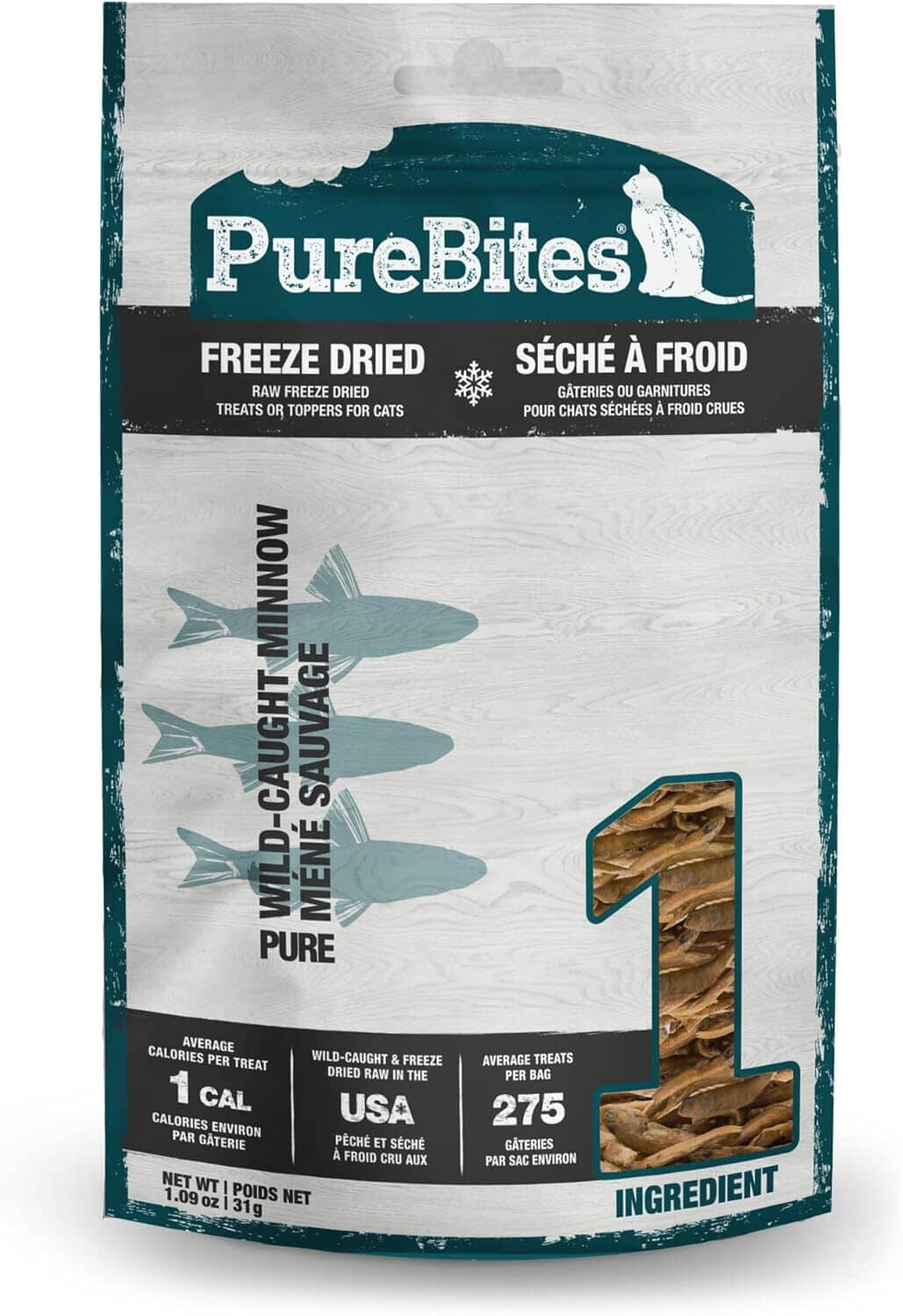Purebites Minnow Freeze-Dried Cat Treats - 1.09 oz Bag
