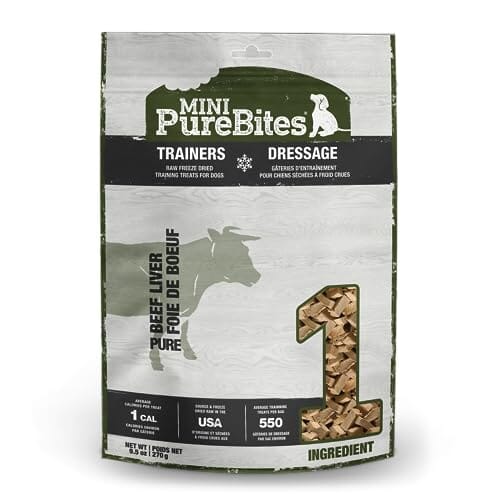 Purebites Single Ingredient Beef Liver Mini Trainers Freeze-Dried Dog Treats or Topper - 9.5 Oz Default Title