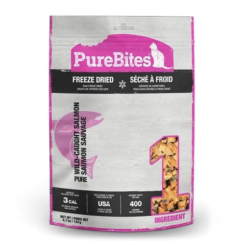 Purebites Single Ingredient Wild-Caught Salmon Freeze-Dried Cat Treats or Topper - 4.7 Oz Default Title