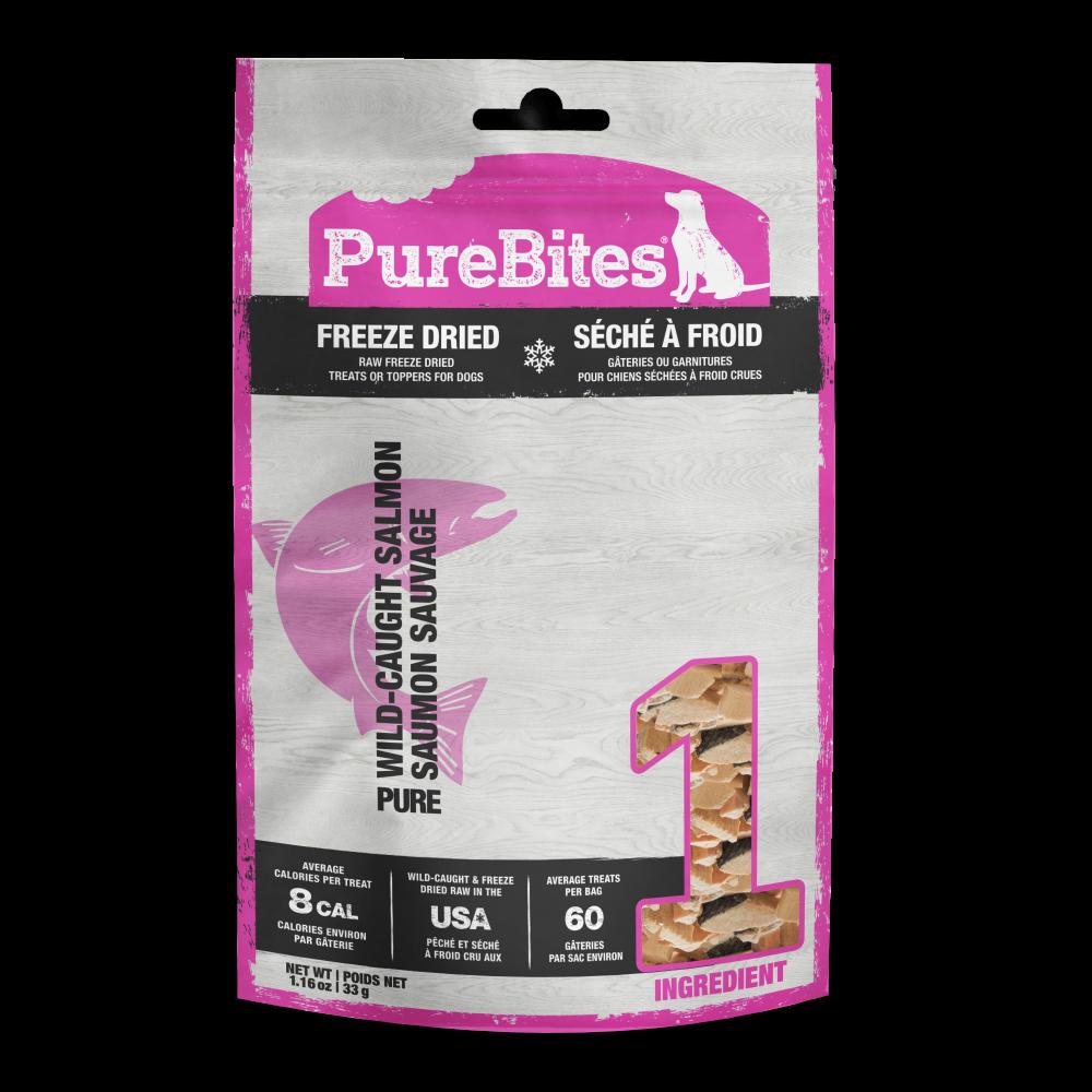 Purebites Single Ingredient Wild-Caught Salmon Freeze-Dried Dog Treats or Topper- 9.5 Oz Default Title