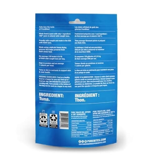 Purebites Single Ingredient Wild-Caught Tuna Freeze-Dried Cat Treats or Topper - 1.8 Oz