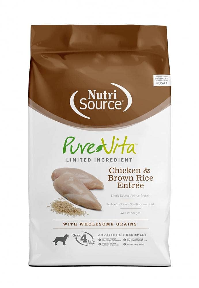 PureVita Chicken and Brown Rice with Wholesome Grains Dry Dog Food 15 Lbs 