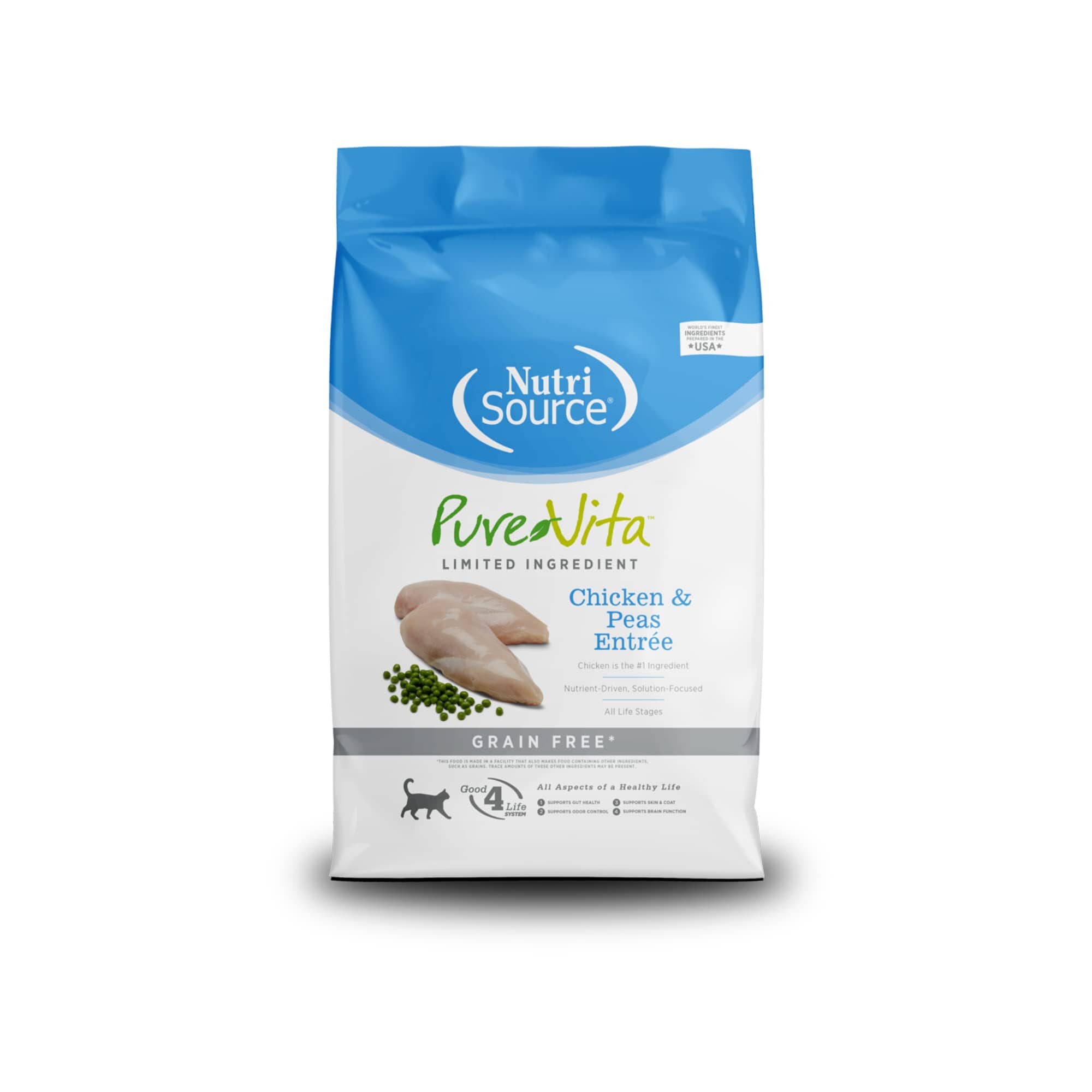 PureVita Grain-Free Chicken and Peas Dry Cat Food  