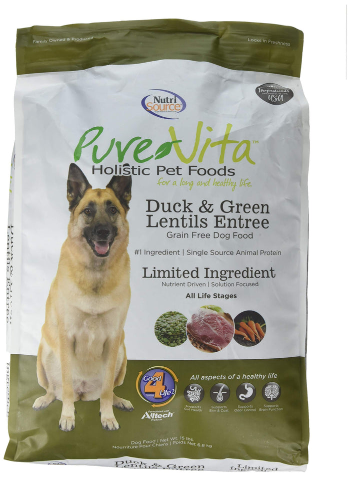 PureVita Grain-Free Duck and Lentils Dry Dog Food