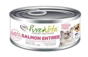 PureVita Grain-Free Real Salmon Entrée Canned Cat Food - 5.5 Oz - Case of 12  