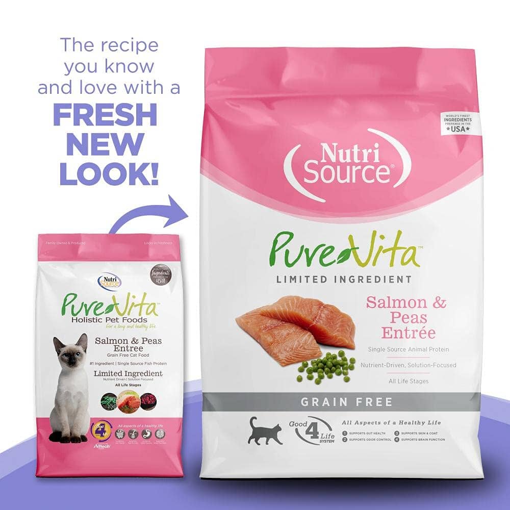 PureVita Grain-Free Salmon and Peas Dry Cat Food  