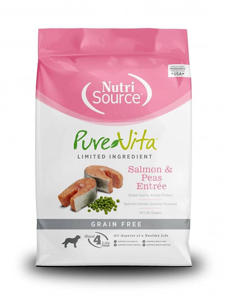 PureVita Grain-Free Salmon and Peas Dry Dog Food 5 Lbs 