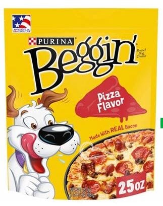 Purina Beggin' Pizza with Bacon and Pork Soft and Chewy Dog Treats - 25 Oz - 4 Pack  