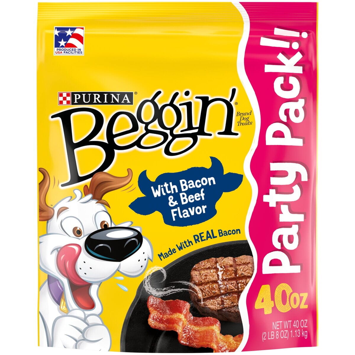 Purina Beggin' Strips Bacon and Beef Chewy Jerky Dog Treats - 40 Oz - 3 Pack  