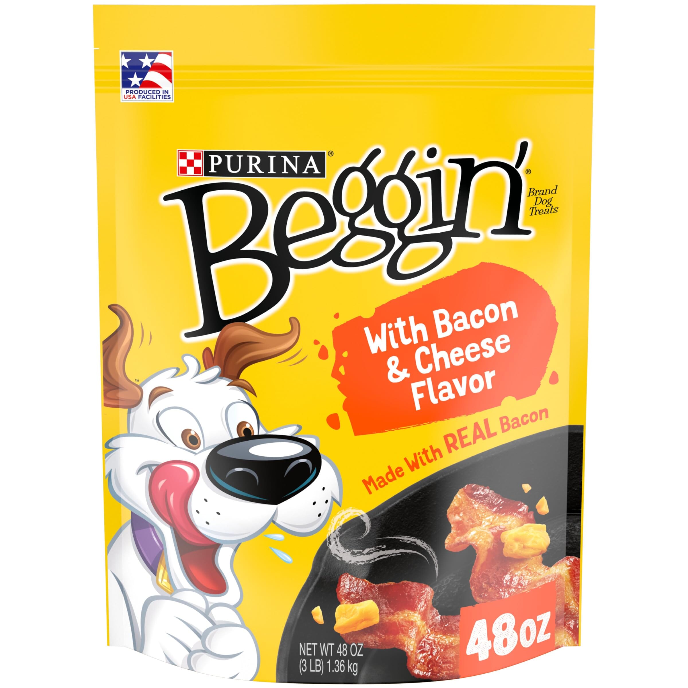 Purina Beggin' Strips Bacon and Cheese Chewy Jerky Dog Treats - 48 Oz - 2 Pack  