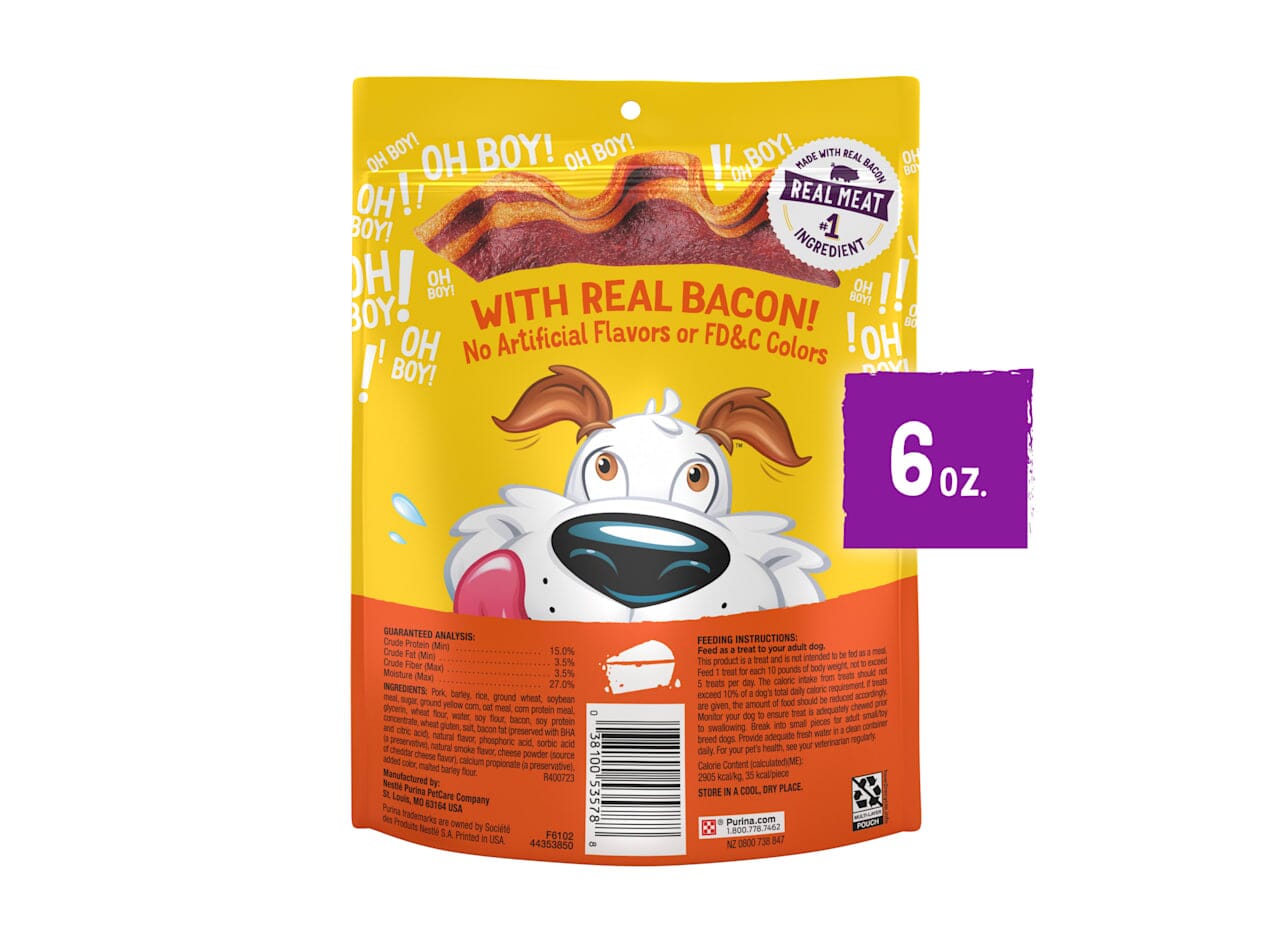 Purina Beggin' Strips Bacon and Cheese Chewy Jerky Dog Treats - 6 Oz - 6 Pack