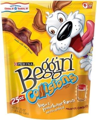 Purina Beggin' Strips Bacon and Peanut Butter Chewy Jerky Dog Treats - 25 Oz - 4 Pack  