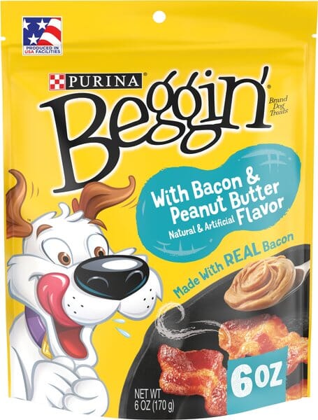 Purina Beggin' Strips Bacon and Peanut Butter Chewy Jerky Dog Treats - 6 Oz - 6 Pack