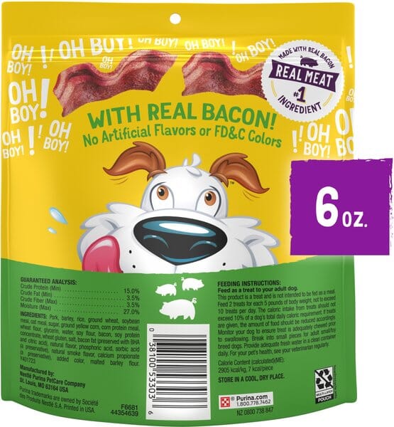 Purina Beggin' Strips Littles Bacon Flavored Small-Breed Soft and Chewy Dog Treats - 6 Oz - 6 Pack