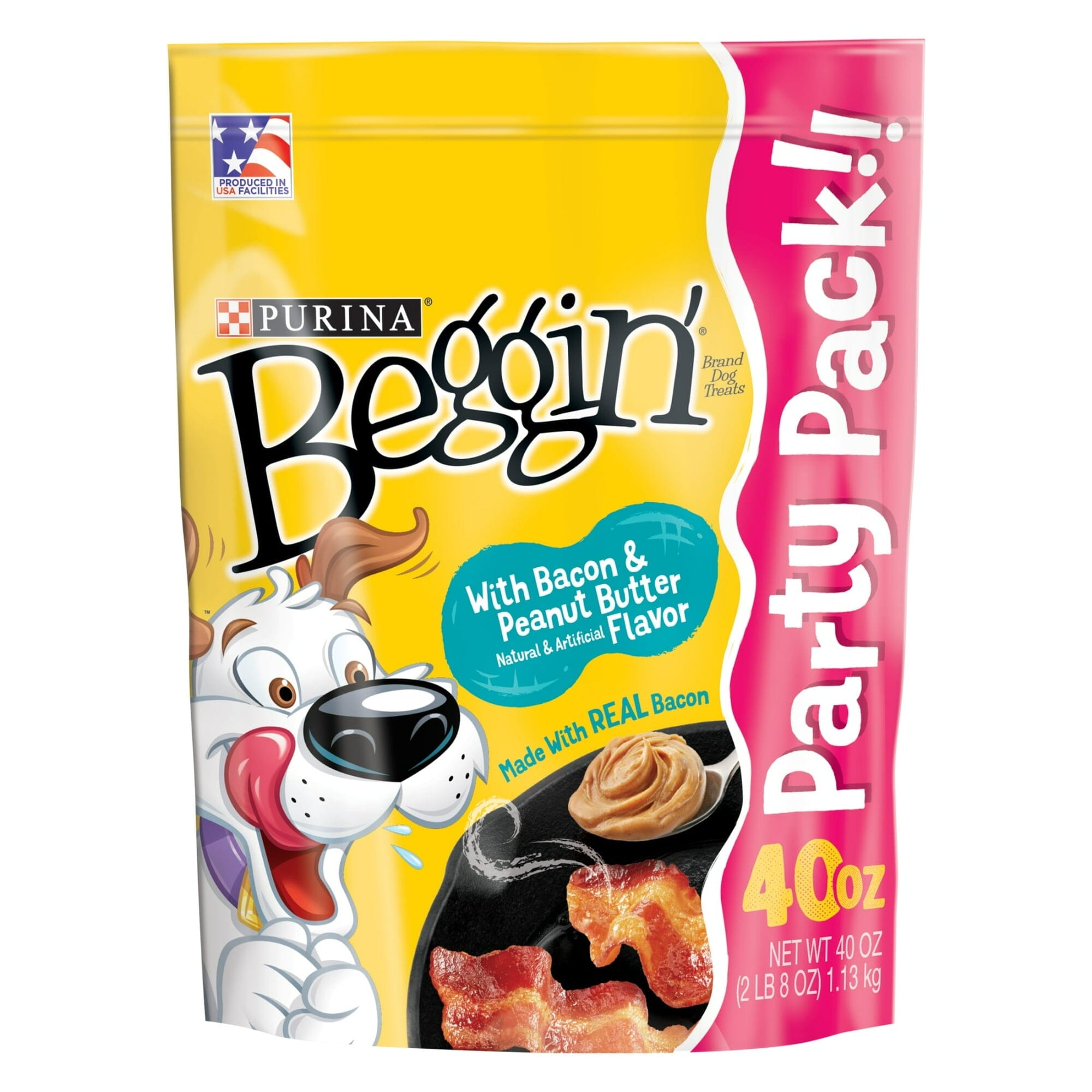 Purina Beggin' Strips Peanut Butter and Bacon Chewy Jerky Dog Treats - 40 Oz - 3 Pack