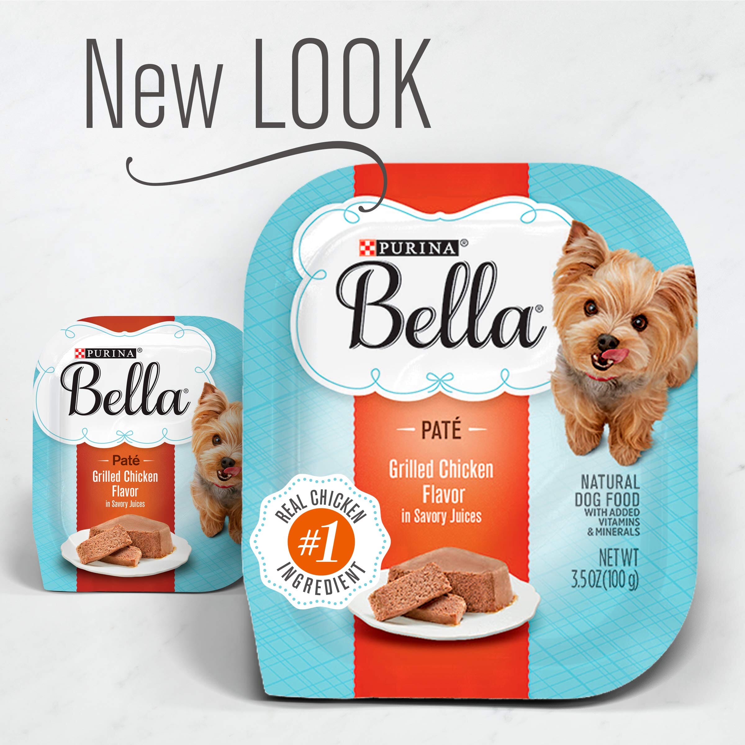 Purina Bella Chicken Morsals in Sauce Small-Breed Wet Dog Food Trays - 3.5 Oz - Case of 12  