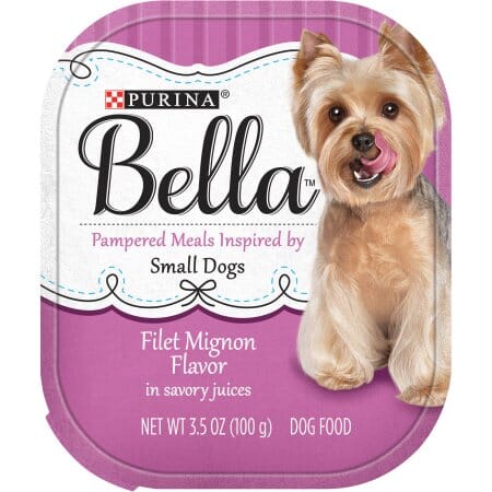 Purina Bella Filet Mignon in Savory Juices Pate Small-Breed Wet Dog Food Trays - 3.5 Oz - Case of 12