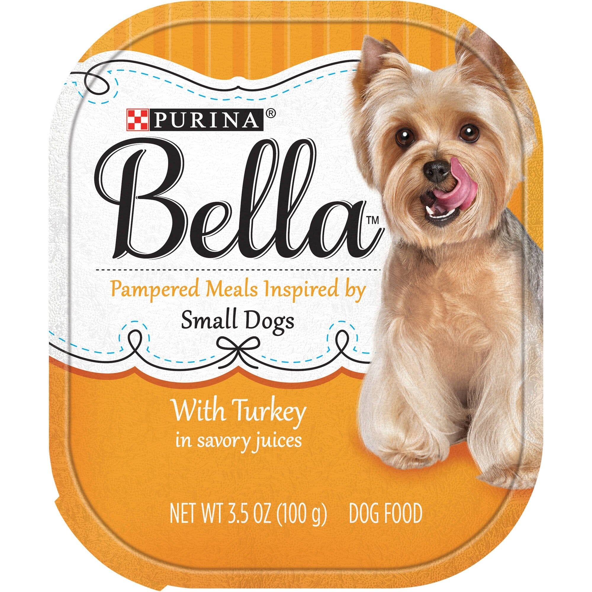 Purina Bella Grain-Free Turkey in Savory Juices Pate Small-Breed Adult Wet Dog Food Trays - 3.5 Oz - Case of 12  