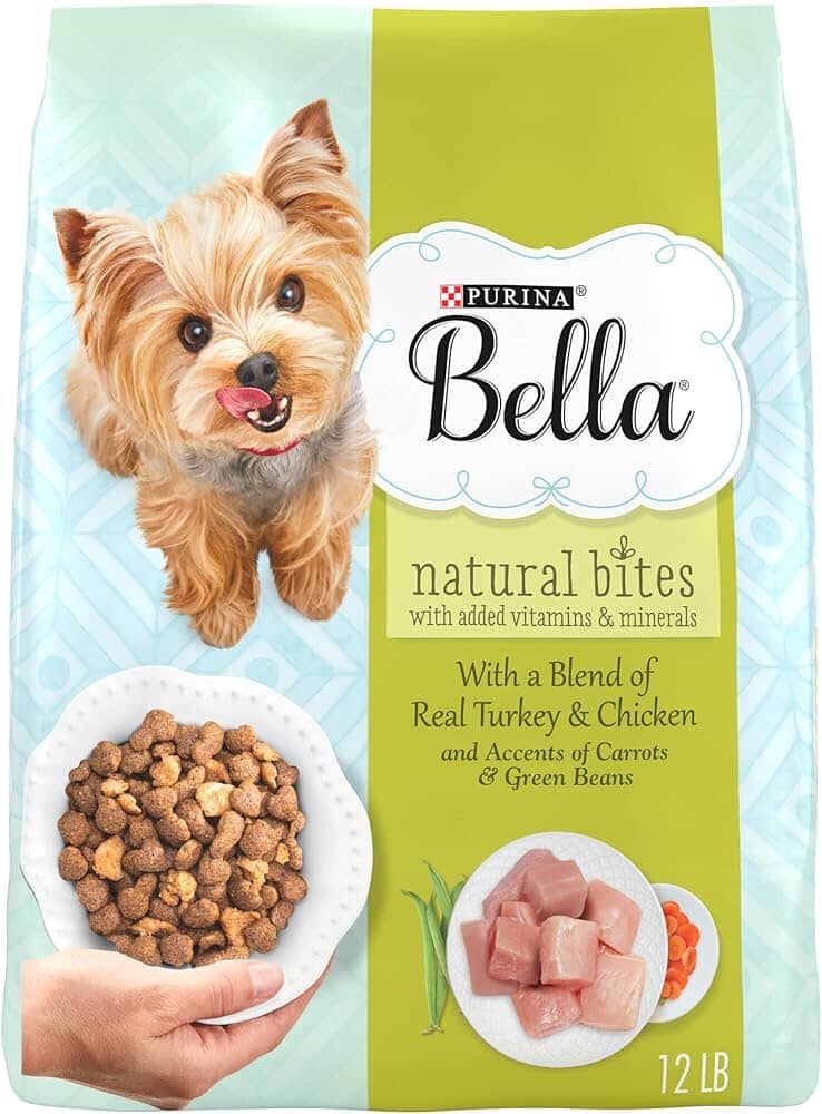 Purina Bella Natural Bites Chicken Turkey and Veggies plus Vitamins Adult Small-Breed Dry Dog Food - 12 Lbs  