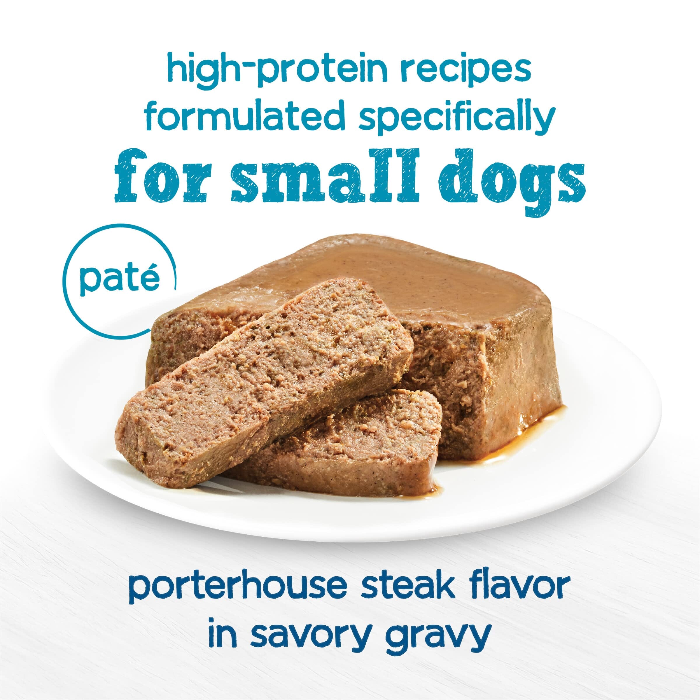 Purina Beneful Beef Porterhouse Steak in Gravy Pate Small-Breed Wet Dog Food Trays - 3.5 Oz - Case of 12  