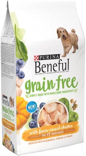 Purina Beneful Grain-Free Farm-Raised Chicken with Fruits and Berries Dry Dog Food - 4.5 Lbs - Case of 4  