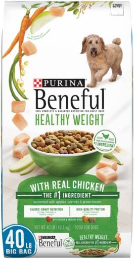 Purina Beneful Healthy Weight Farm-Raised Chicken with Apples Carrots and Beans Dry Dog Food - 40 Lbs  