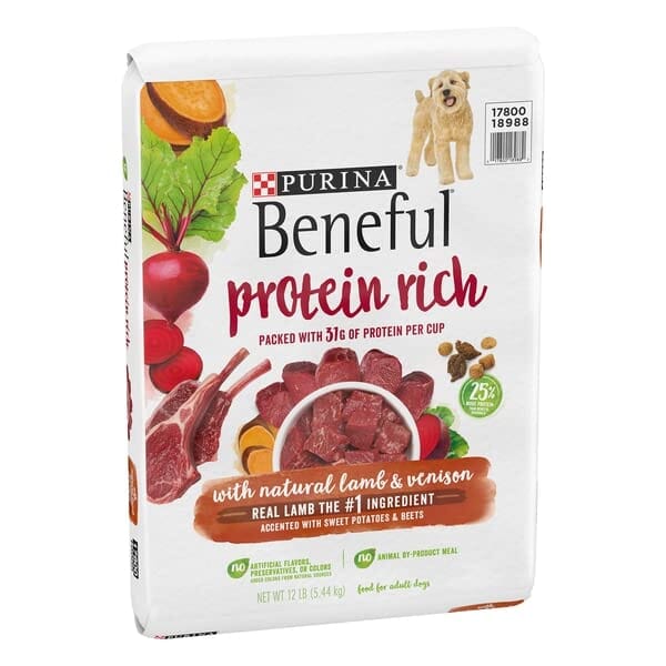 Purina Beneful Protein Rich Lamb and Venison with Sweet Potato and Beets Dry Dog Food - 12 Lbs  