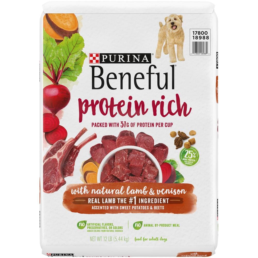 Purina Beneful Protein Rich Lamb and Venison with Sweet Potato and Beets Dry Dog Food - 12 Lbs  