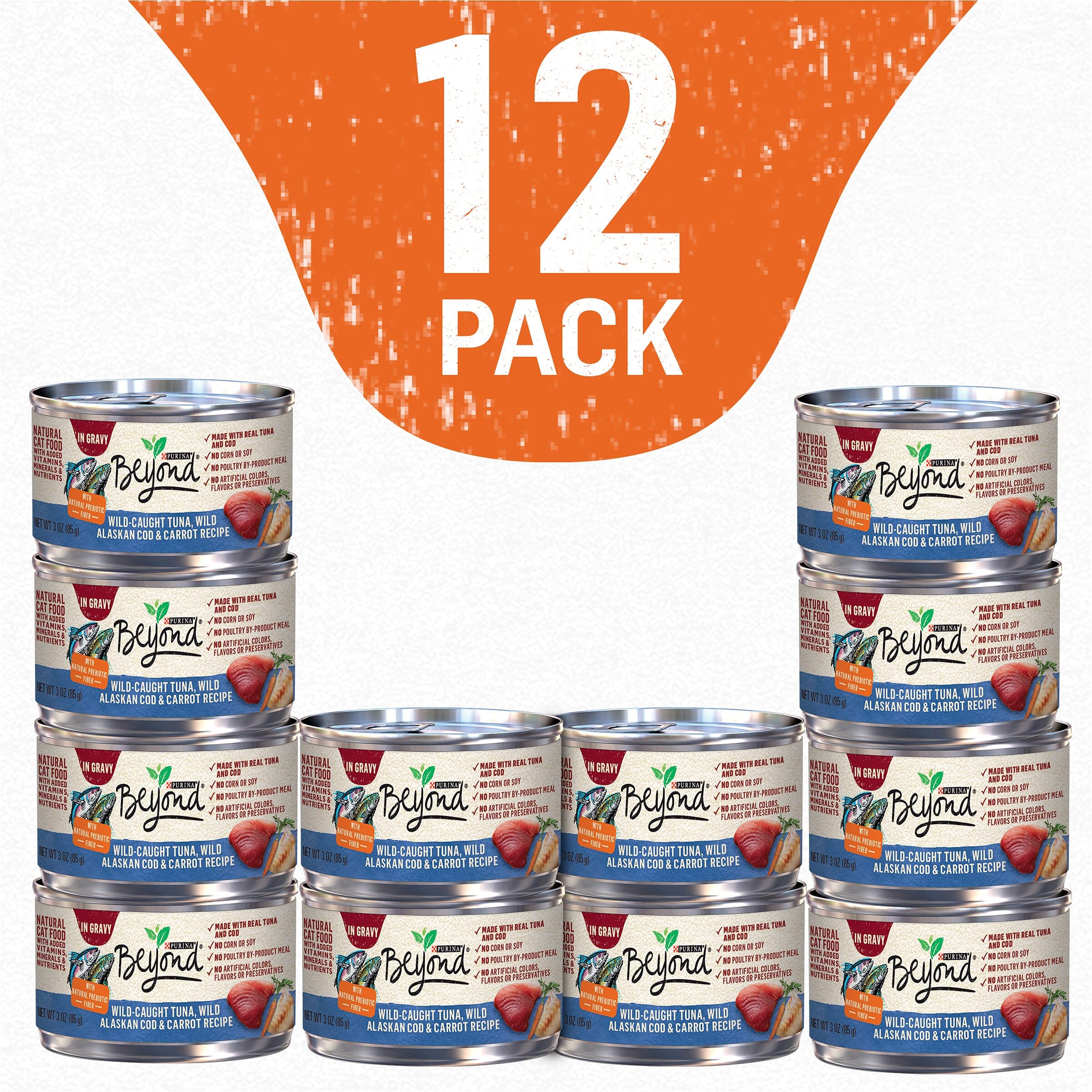 Purina Beyond Grain-Free Tuna and Mackeral in Gravy Canned Cat Food - 3 Oz - Case of 12  