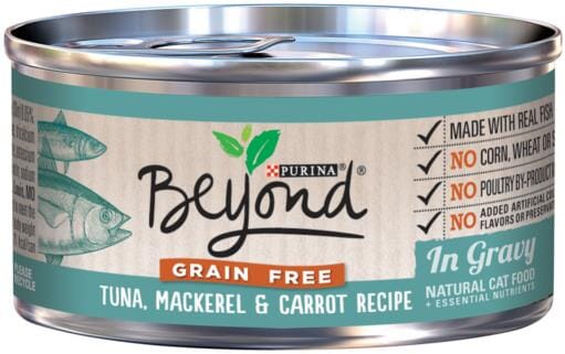 Purina Beyond Grain-Free Tuna and Mackeral in Gravy Canned Cat Food - 3 Oz - Case of 12  