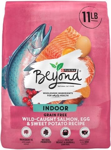 Purina Beyond Grain-Free Wild-Caught Salmon Eggs and Sweet Potato Indoor Dry Cat Food - 11 Lbs